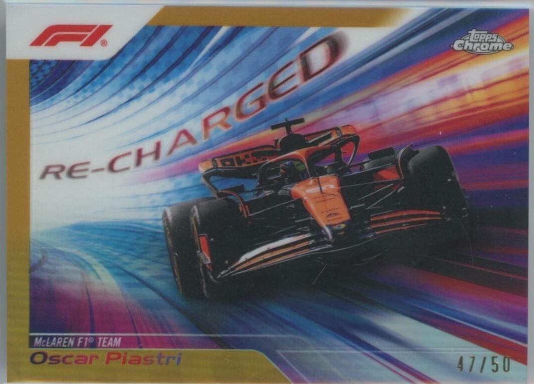 Oscar Piastri [Gold Refractor] #RECH-8
