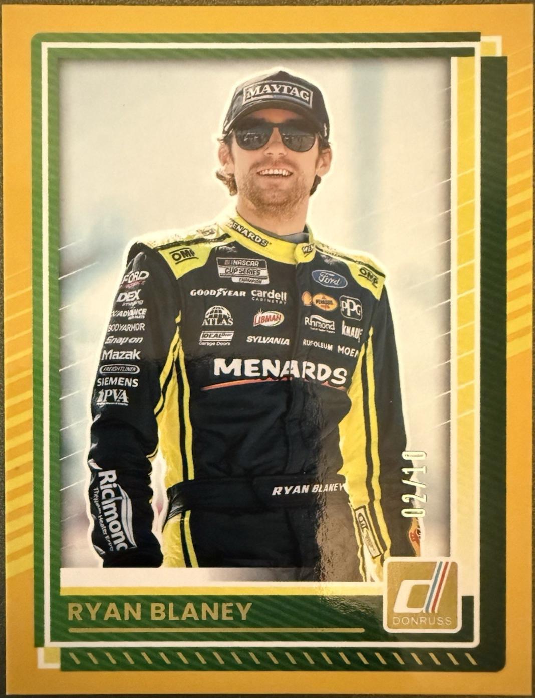 Ryan Blaney [Gold] #72