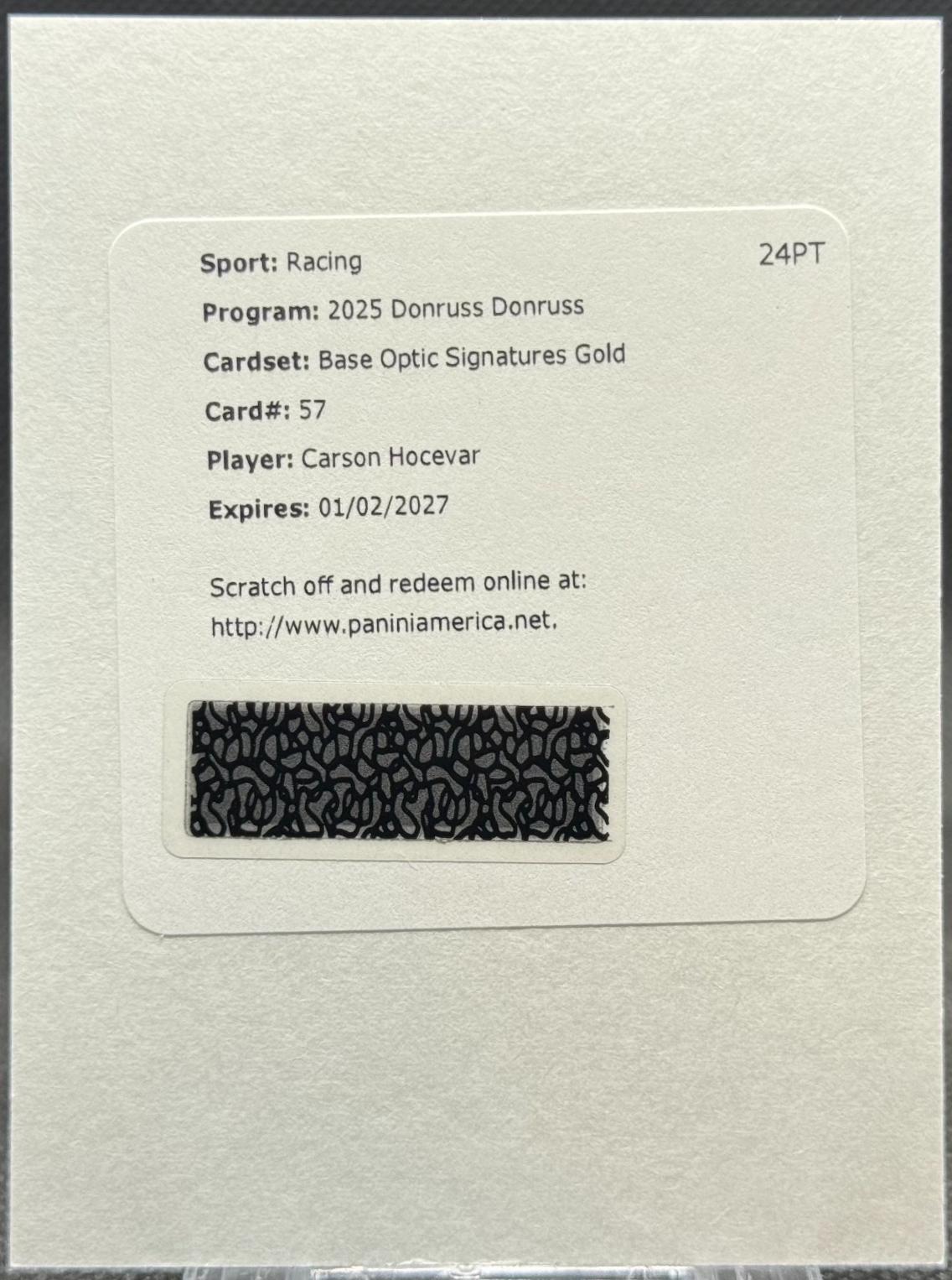 Carson Hocevar [Gold] #57
