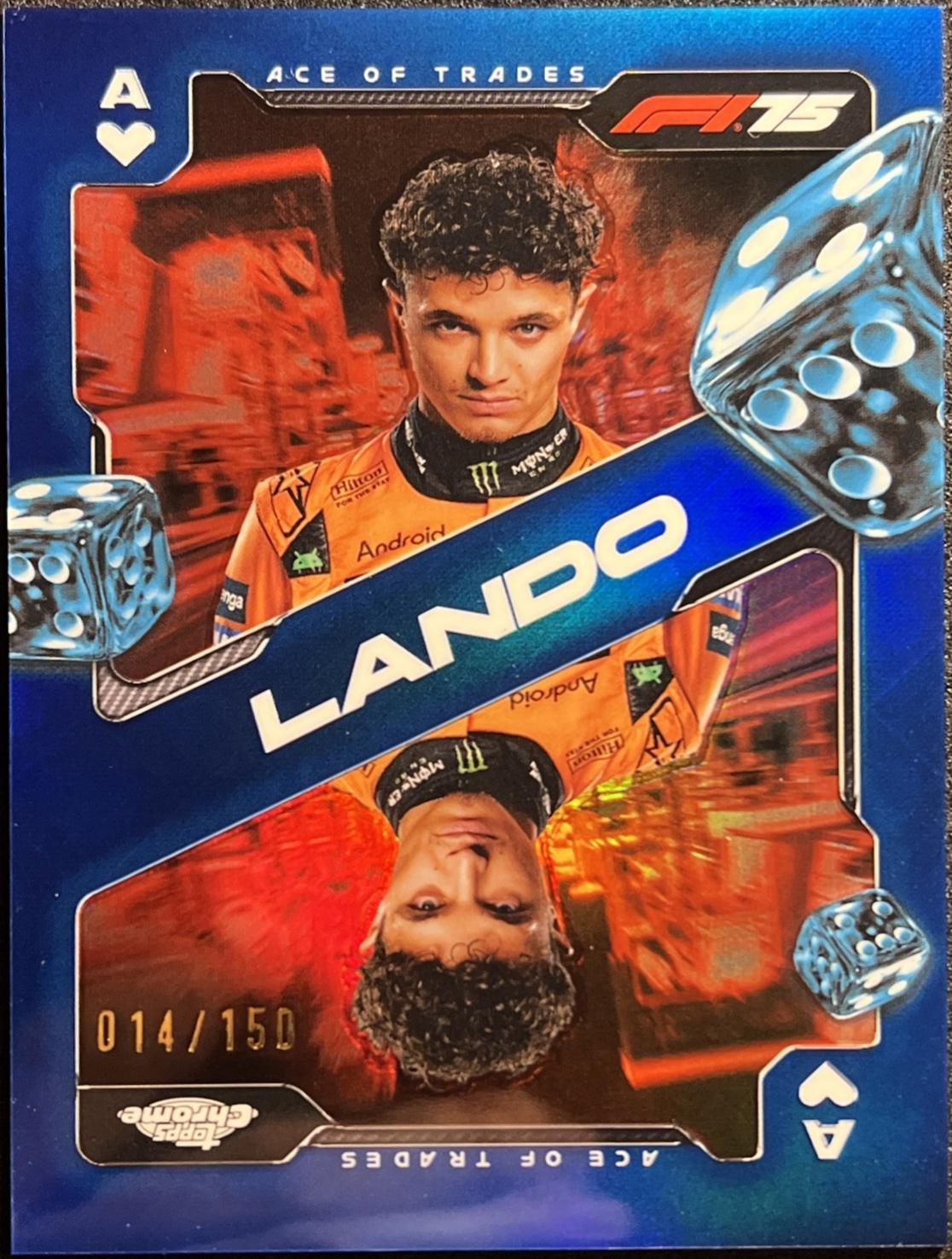 Lando Norris [Blue Refractor] #SCA-4