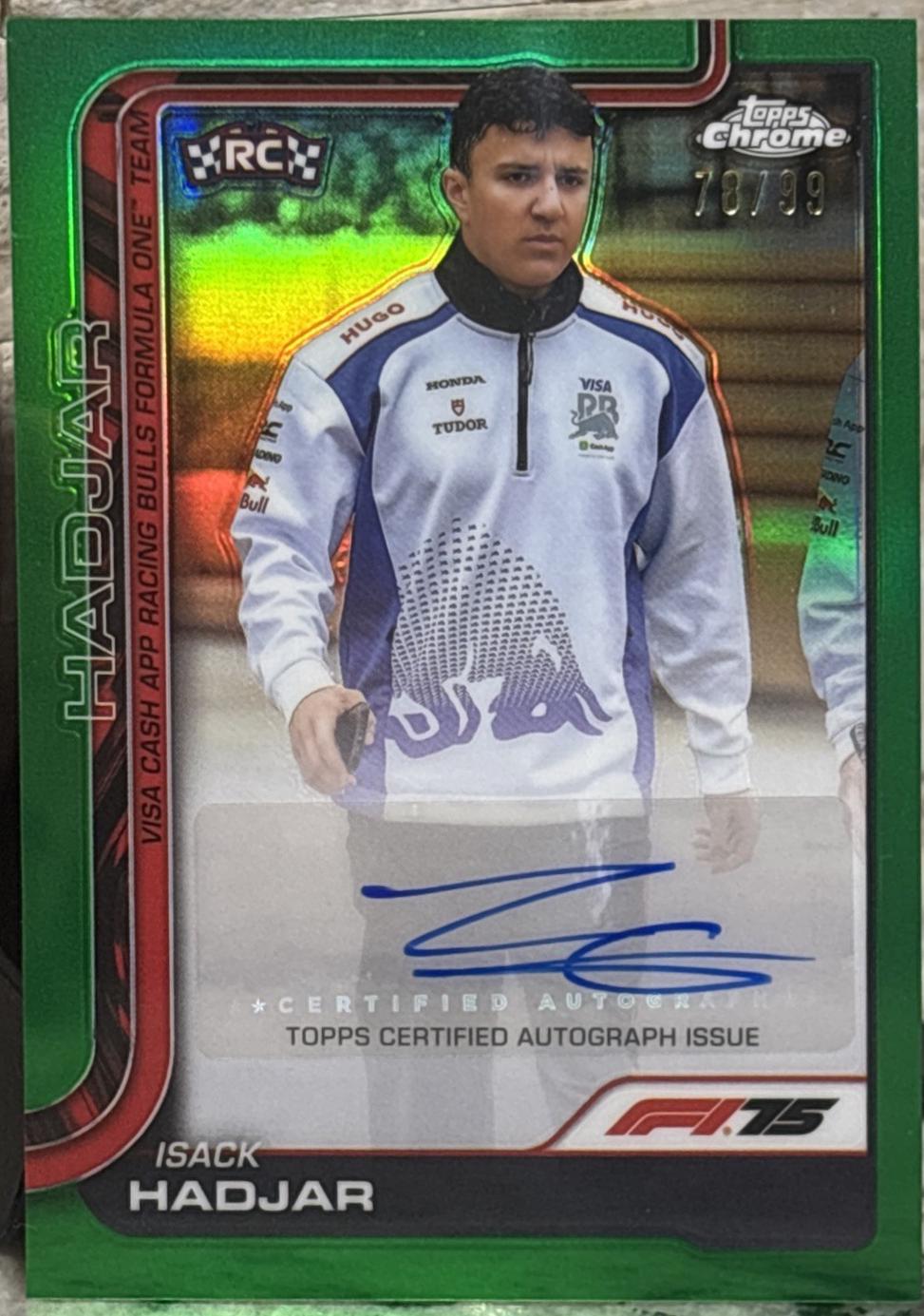 Isack Hadjar [Green Refractor] #CAC-HAD