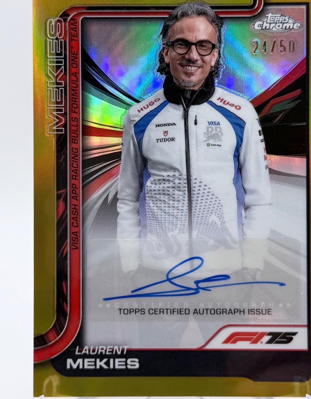 Laurent Mekies [Gold Refractor] #CAC-MEK