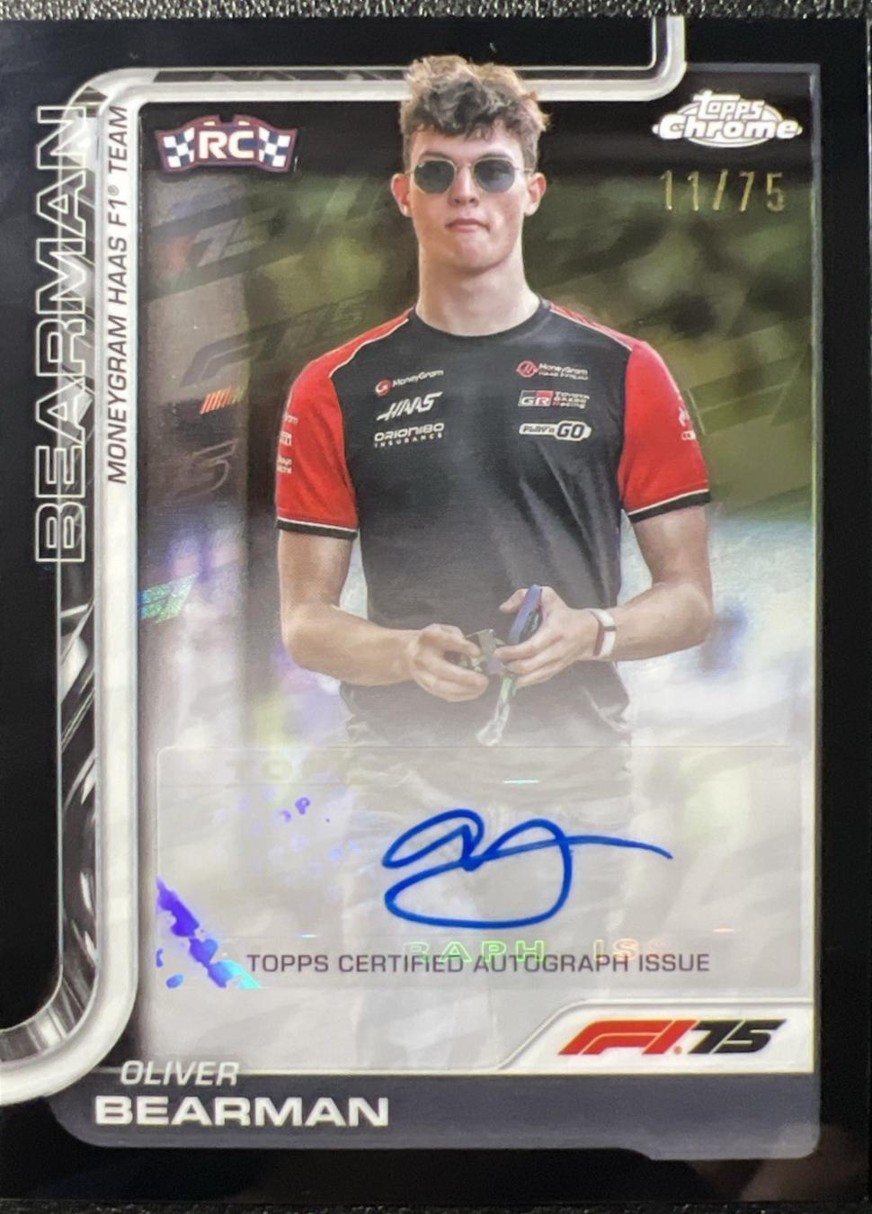 Oliver Bearman [Black Refractor] #CAC-BEA