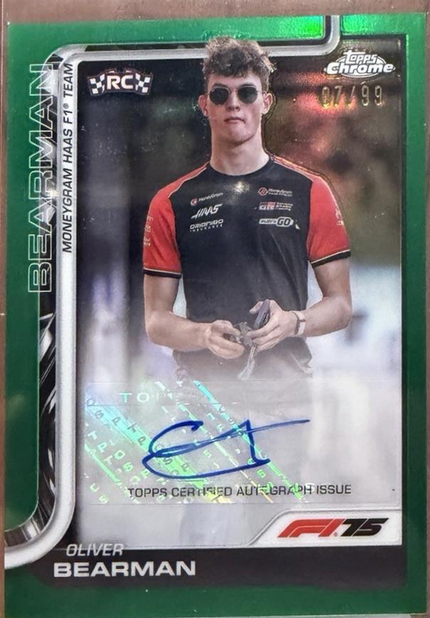 Oliver Bearman [Green Refractor] #CAC-BEA