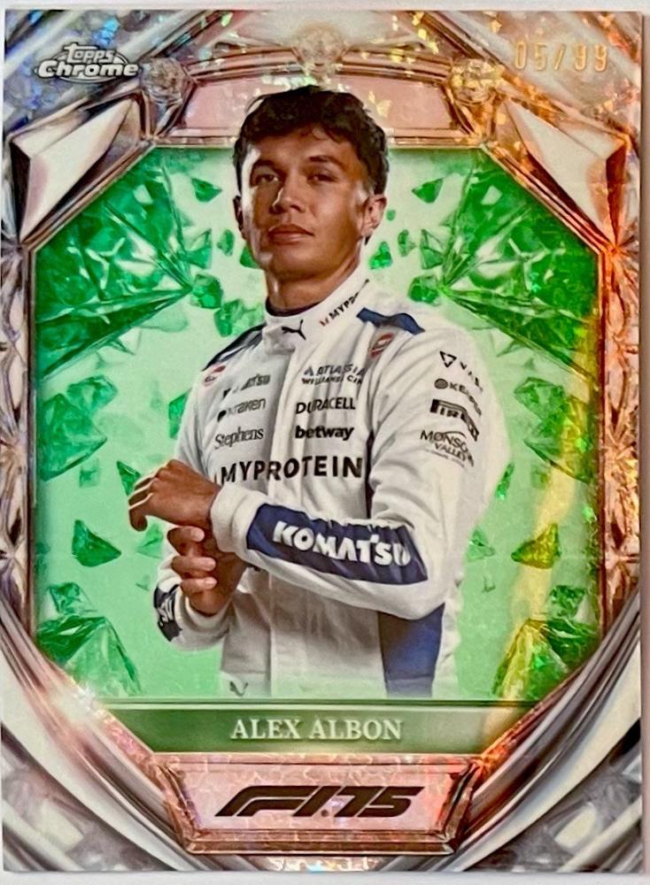 Alex Albon [Green Mini-Diamond Refractor] #D75-37