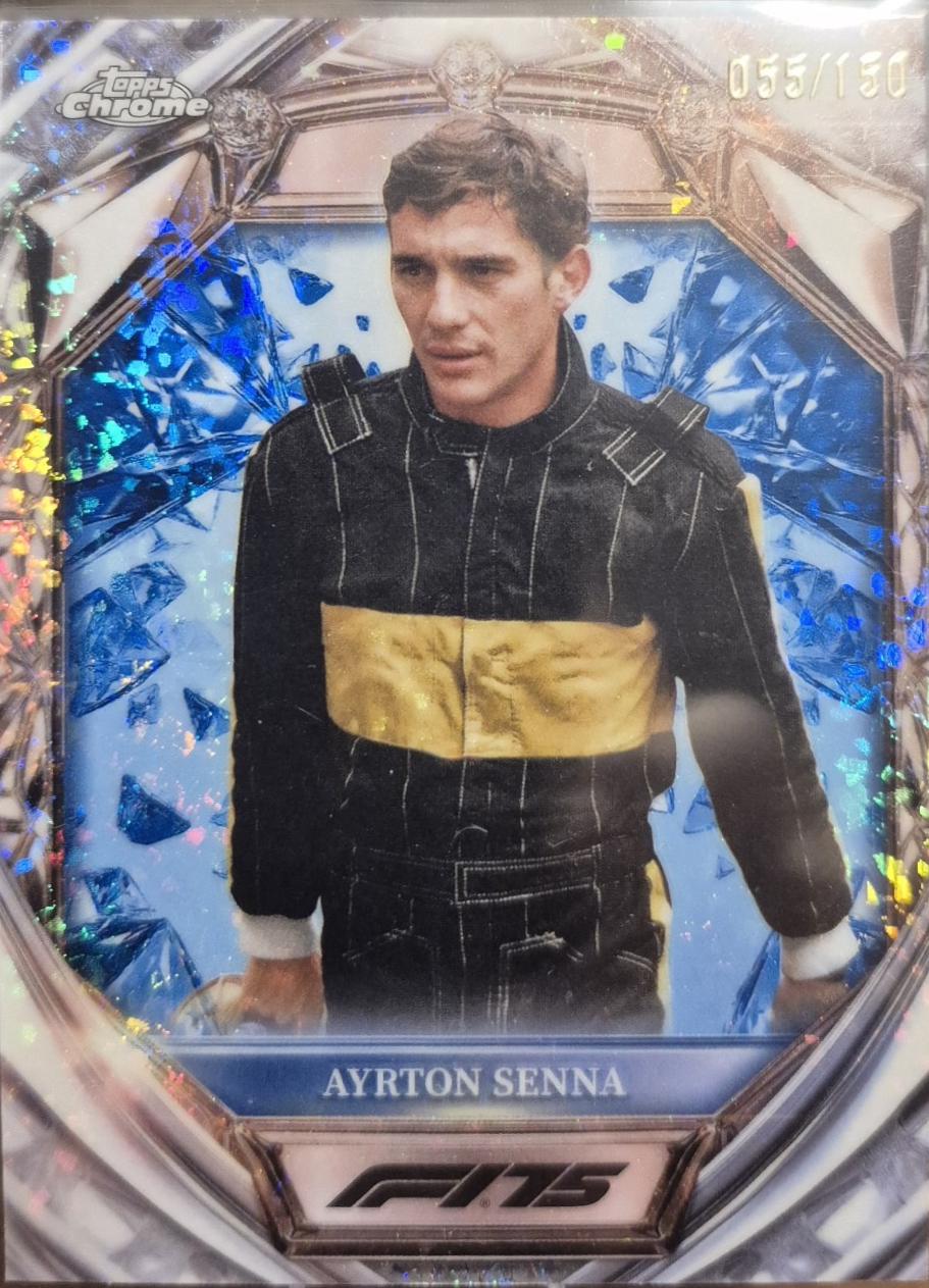 Ayrton Senna [Blue Mini-Diamond Refractor] #D75-50