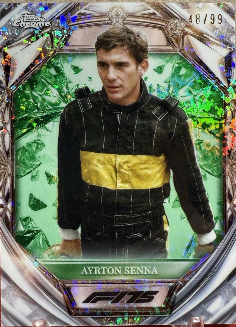 Ayrton Senna [Green Mini-Diamond Refractor] #D75-50
