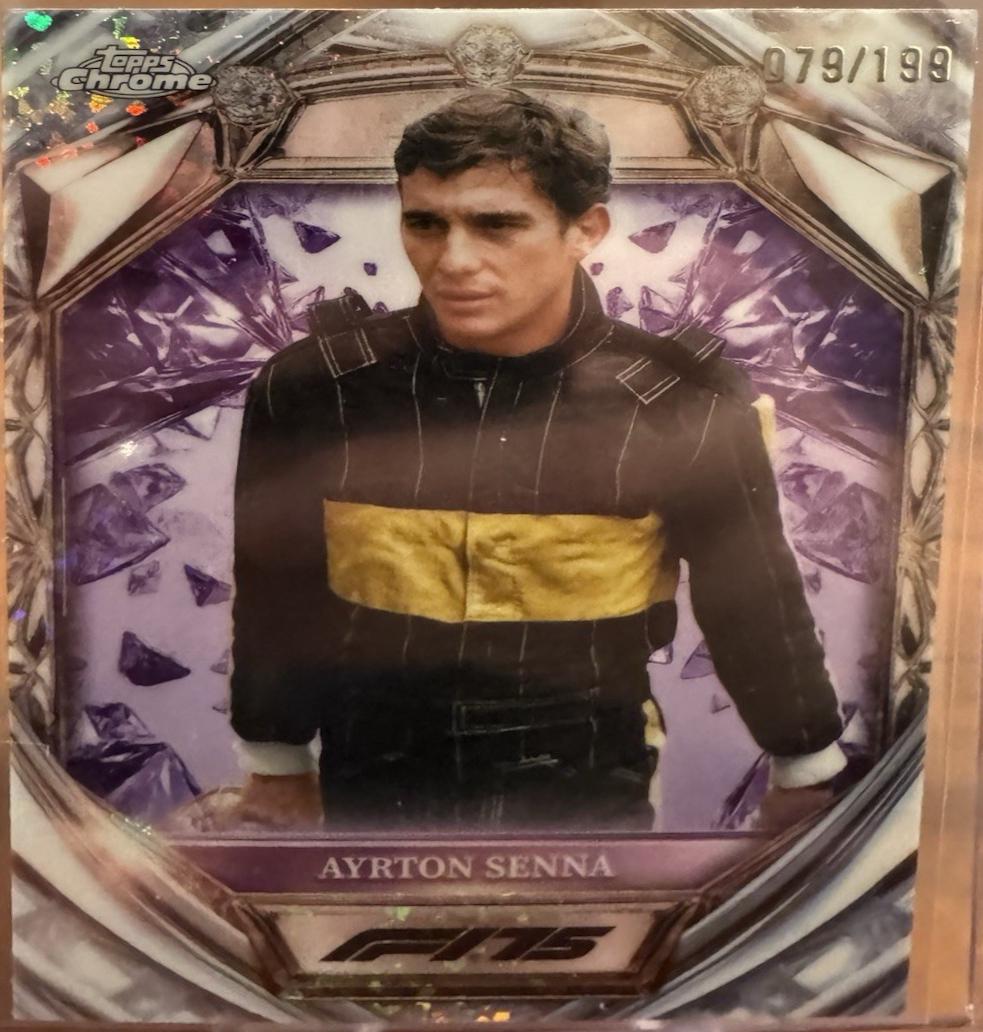 Ayrton Senna [Purple Mini-Diamond Refractor] #D75-50