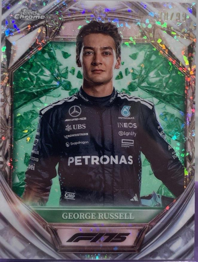 George Russell [Green Mini-Diamond Refractor] #D75-27
