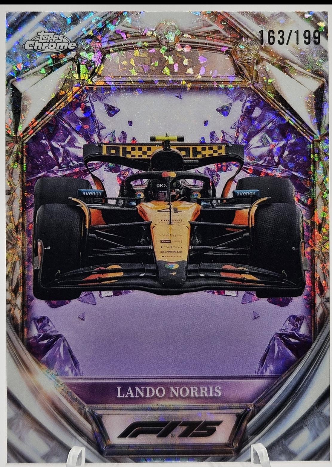 Lando Norris [Purple Mini-Diamond Refractor] #D75-25