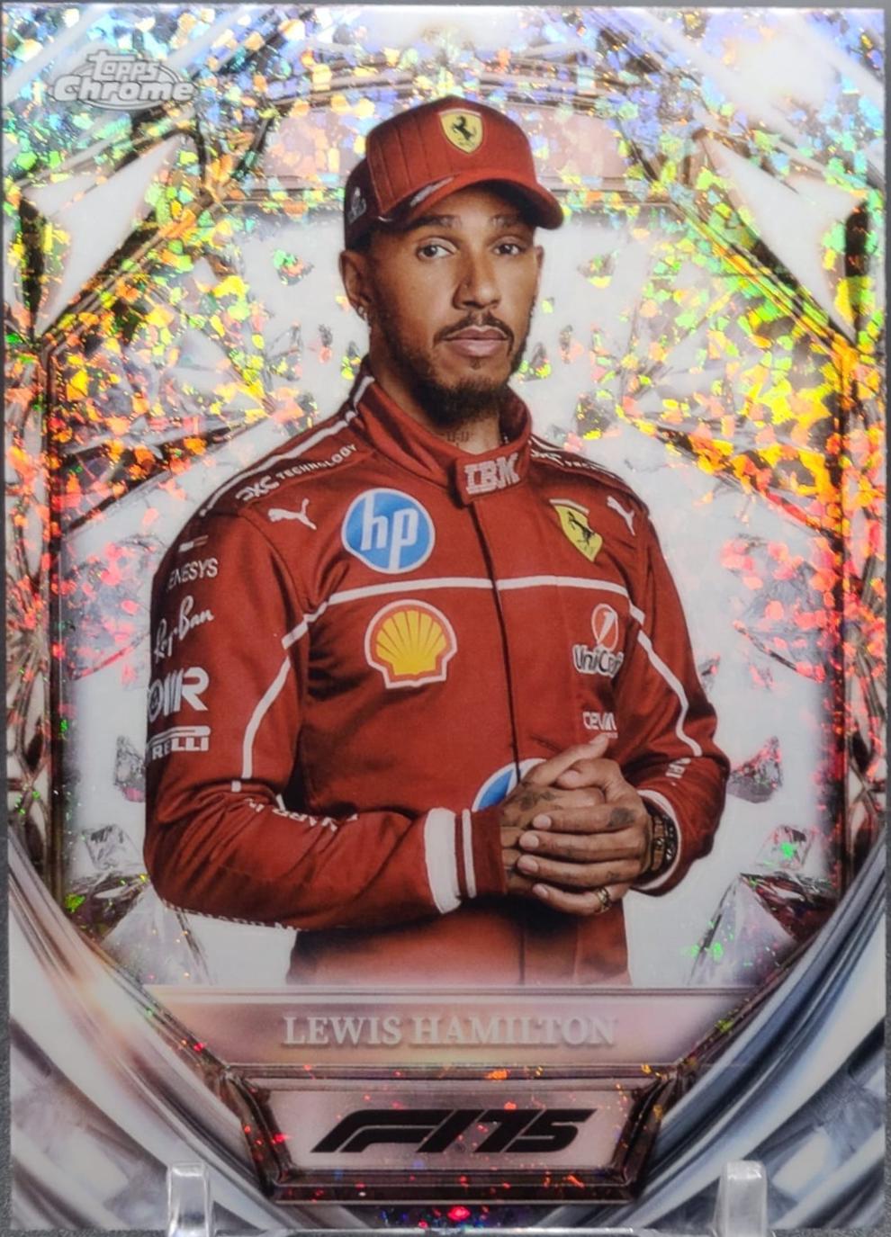 Lewis Hamilton [Purple Mini-Diamond Refractor] #D75-4