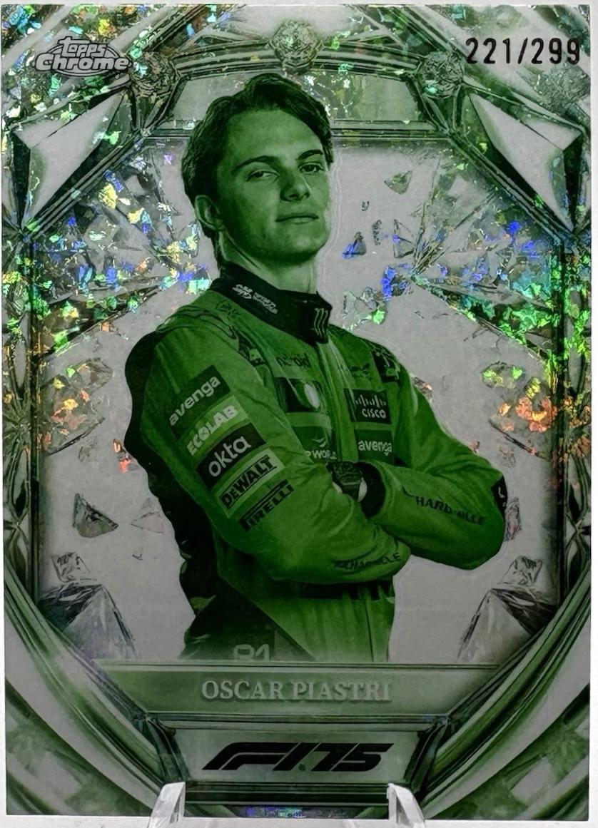 Oscar Piastri [Night Vision Mini-Diamond Refractor] #D75-6