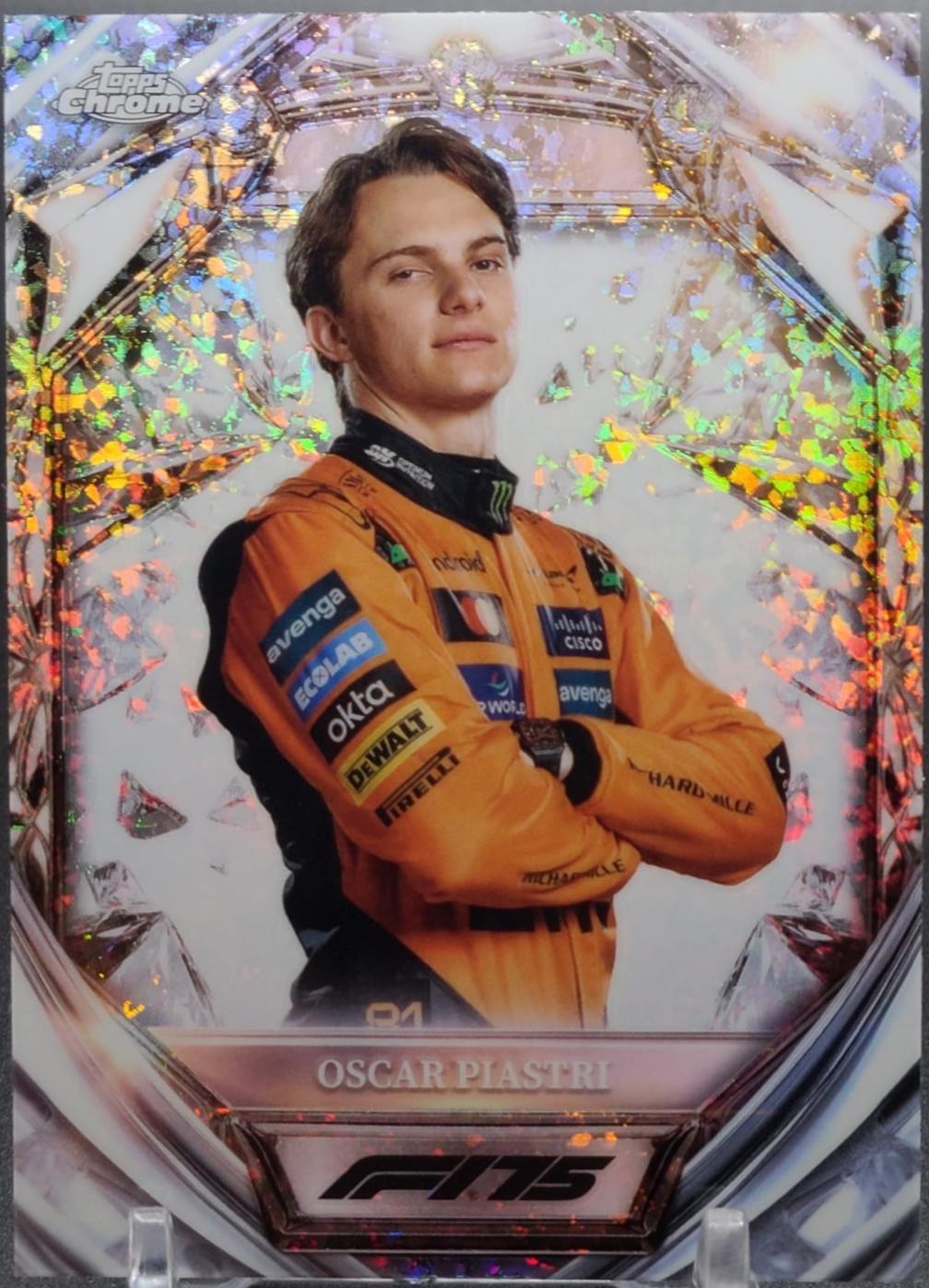 Oscar Piastri [Purple Mini-Diamond Refractor] #D75-6