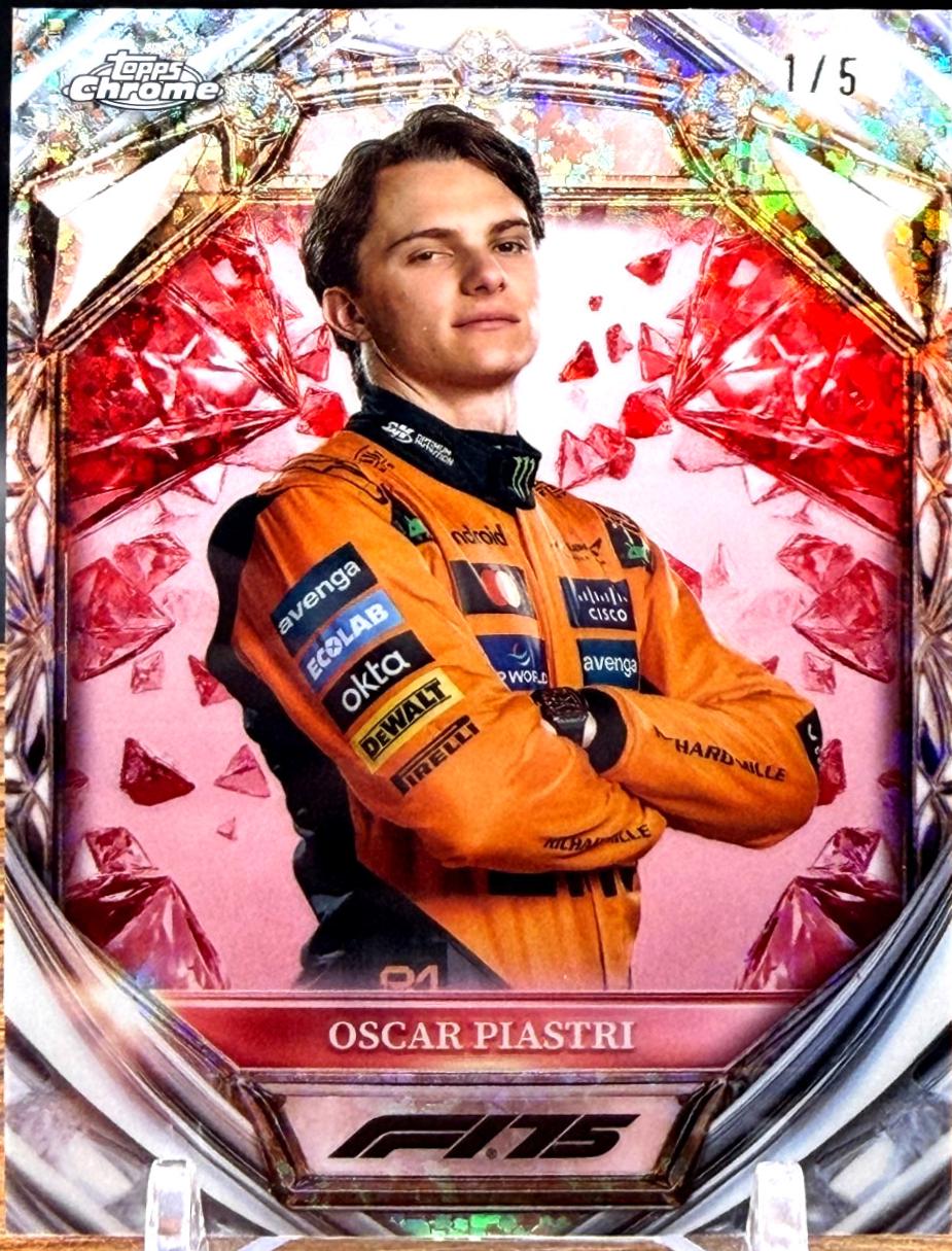 Oscar Piastri [Red Mini-Diamond Refractor] #D75-6