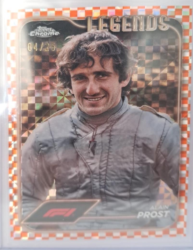Alain Prost [Checker Flag Orange Refractor] #190