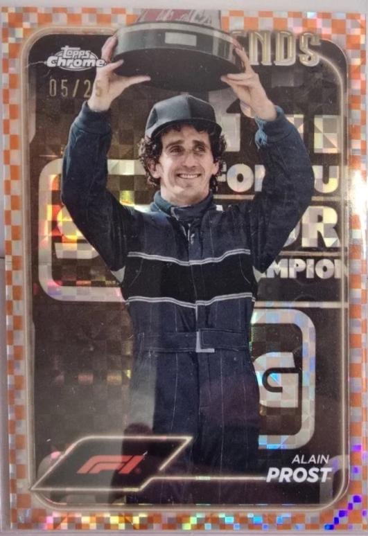 Alain Prost [Checker Flag Orange Refractor] #195