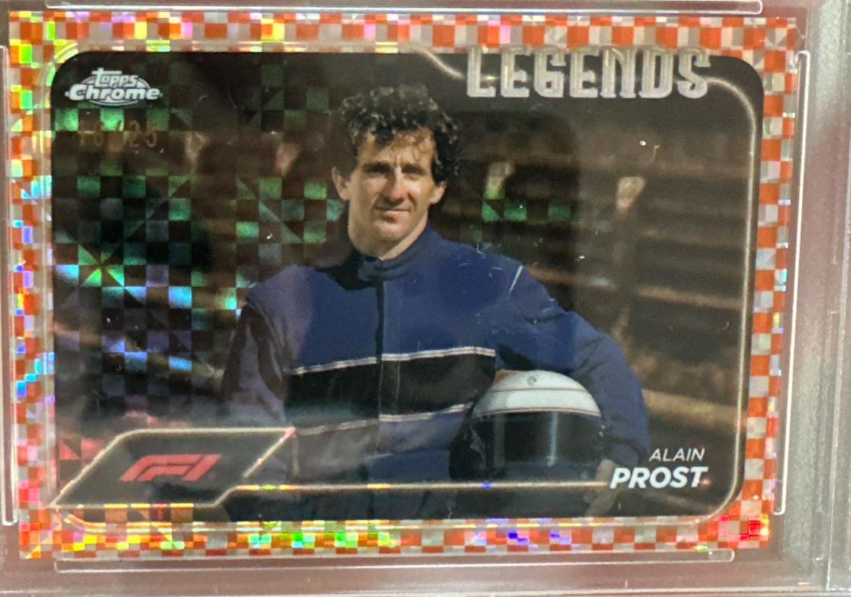 Alain Prost [Checker Flag Orange Refractor] #200