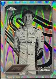 Alexander Albon [Black White RayWave Refractor] #19