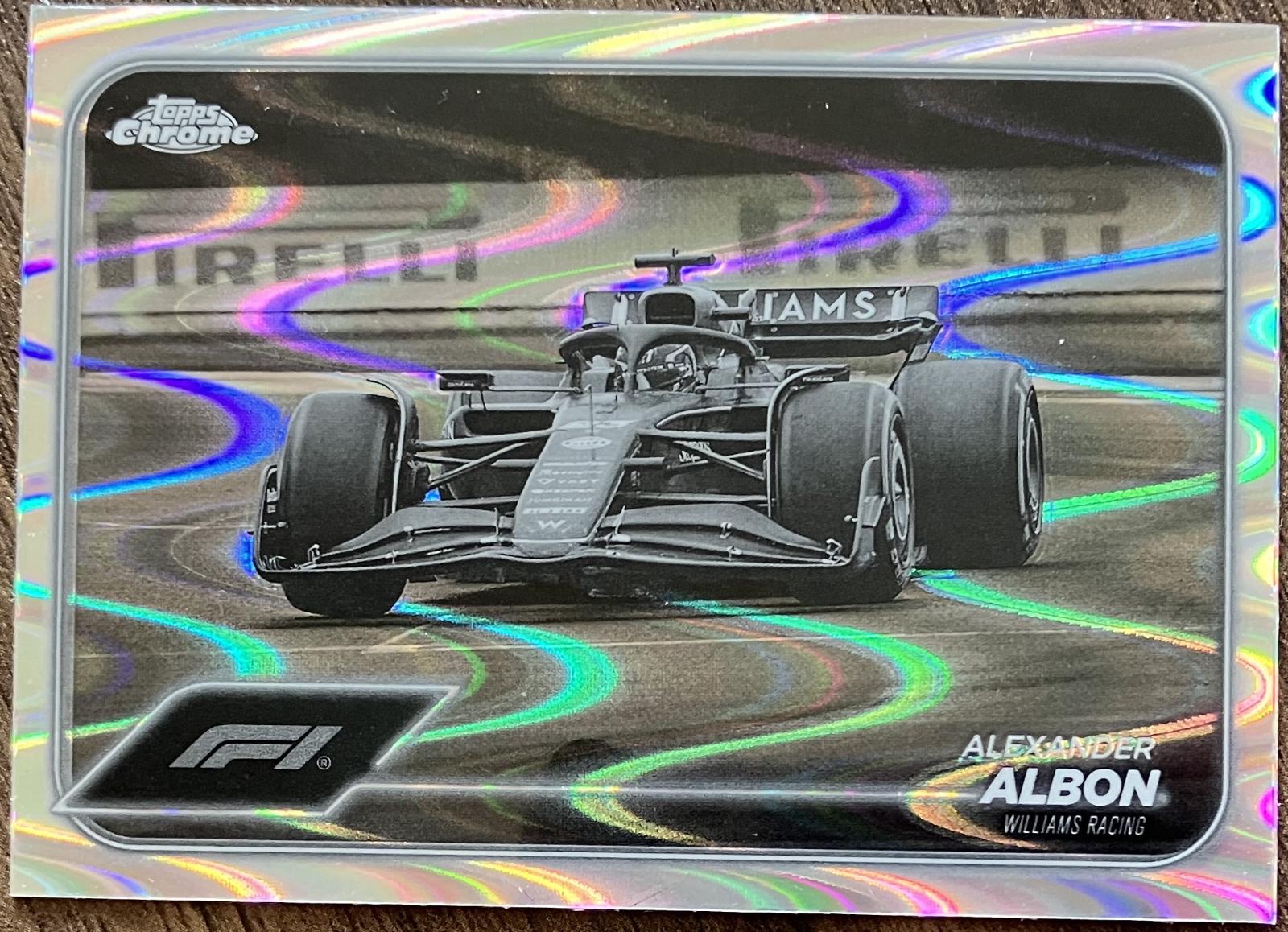 Alexander Albon [Black White RayWave Refractor] #91