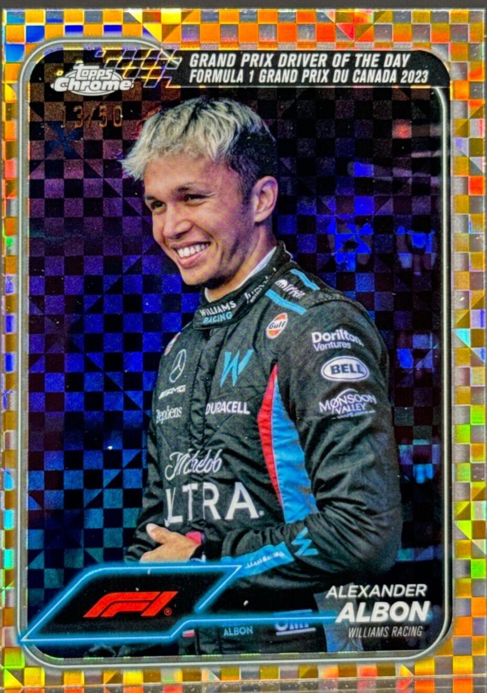 Alexander Albon [Checker Flag Gold Refractor] #166