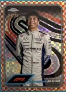 Alexander Albon [Checker Flag Orange Refractor] #19