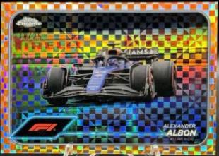 Alexander Albon [Checker Flag Orange Refractor] #91