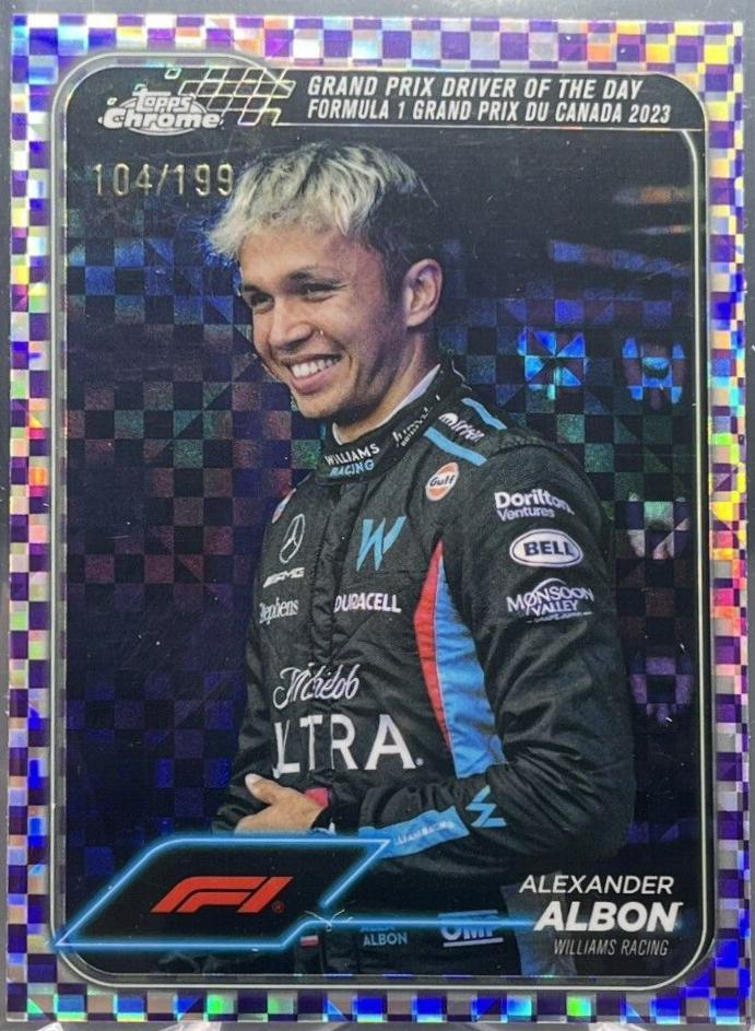 Alexander Albon [Checker Flag Purple Refractor] #166