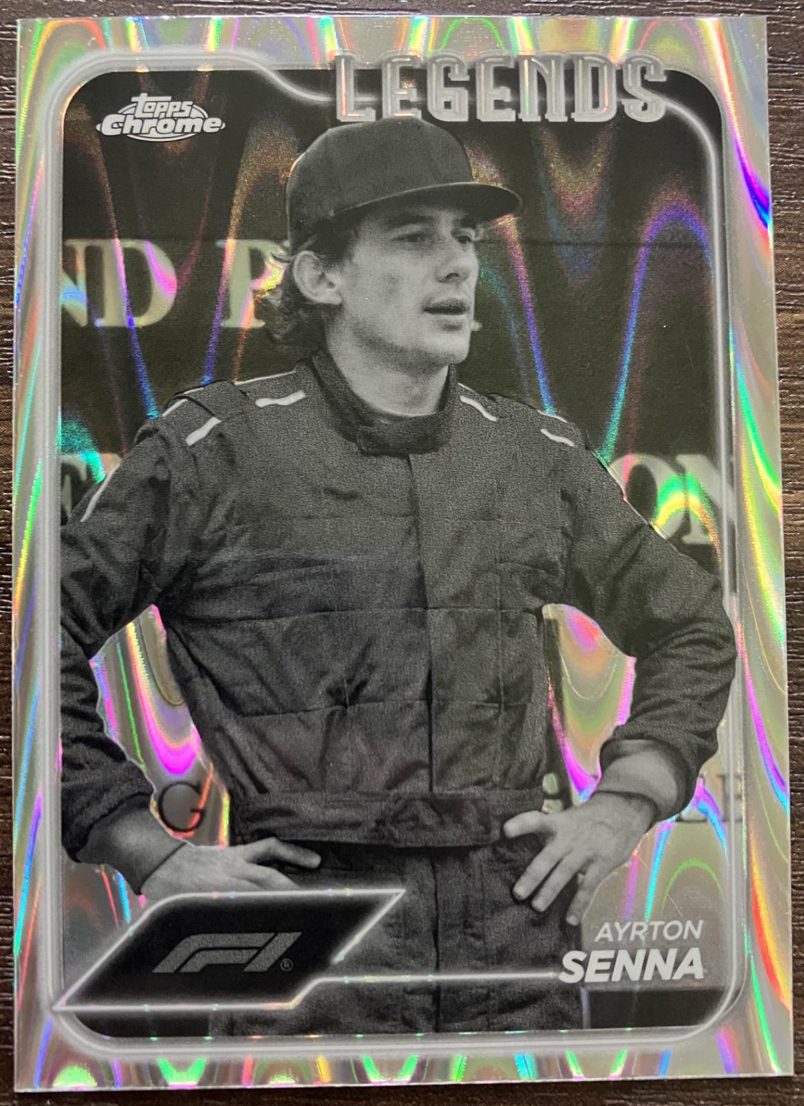Ayrton Senna [Black White RayWave Refractor] #188