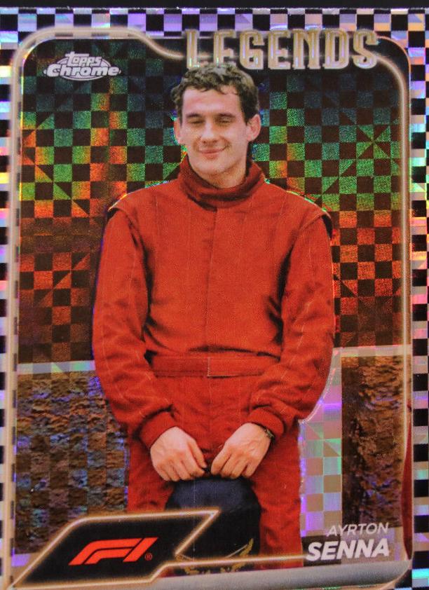 Ayrton Senna [Black White RayWave Refractor] #193