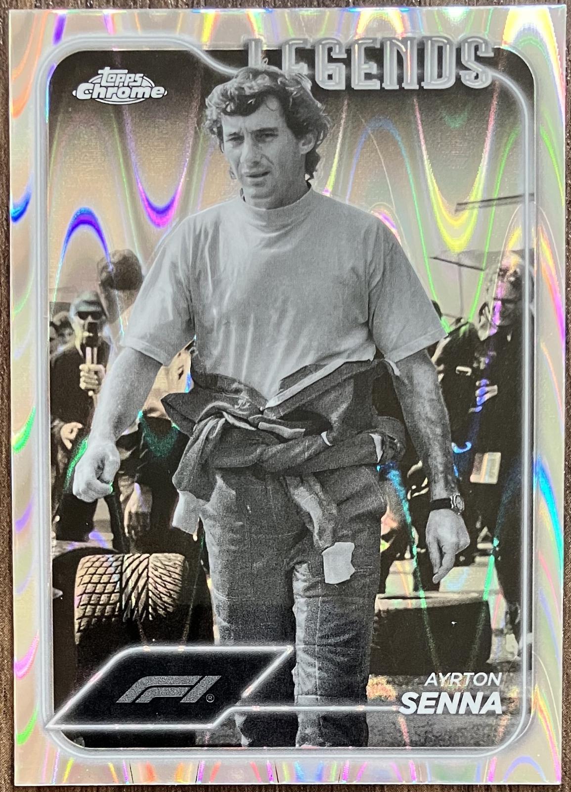 Ayrton Senna [Black White RayWave Refractor] #198