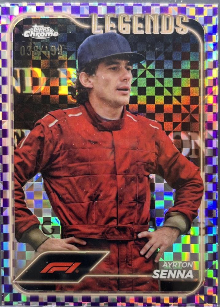 Ayrton Senna [Checker Flag Purple Refractor] #188
