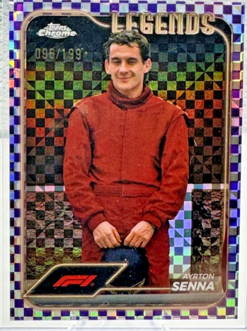 Ayrton Senna [Checker Flag Purple Refractor] #193
