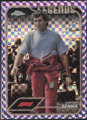 Ayrton Senna [Checker Flag Purple Refractor] #198