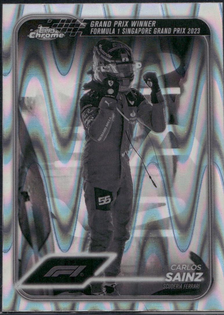 Carlos Sainz [Black White RayWave Refractor] #147
