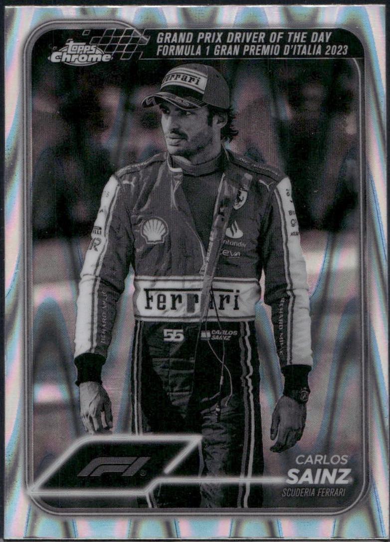 Carlos Sainz [Black White RayWave Refractor] #172