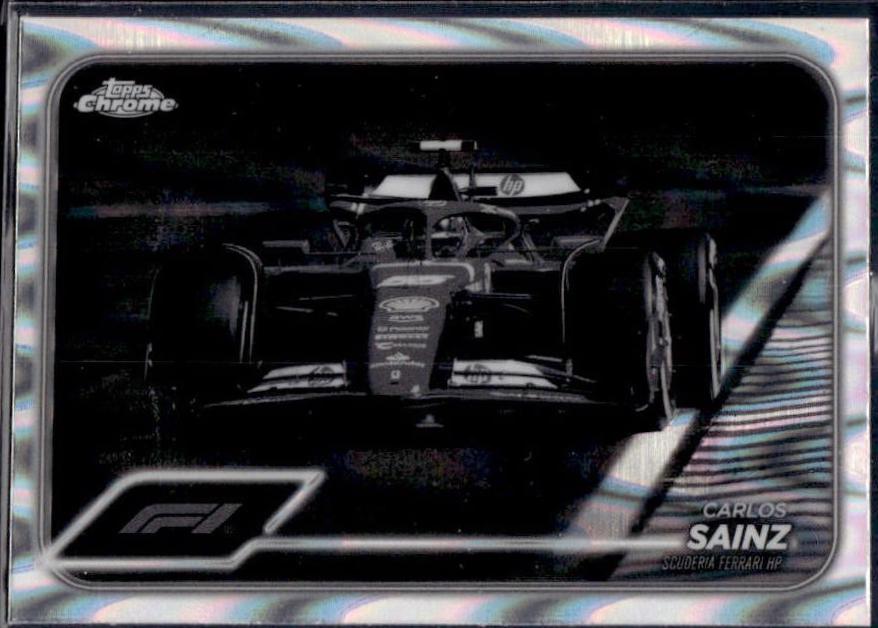 Carlos Sainz [Black White RayWave Refractor] #76