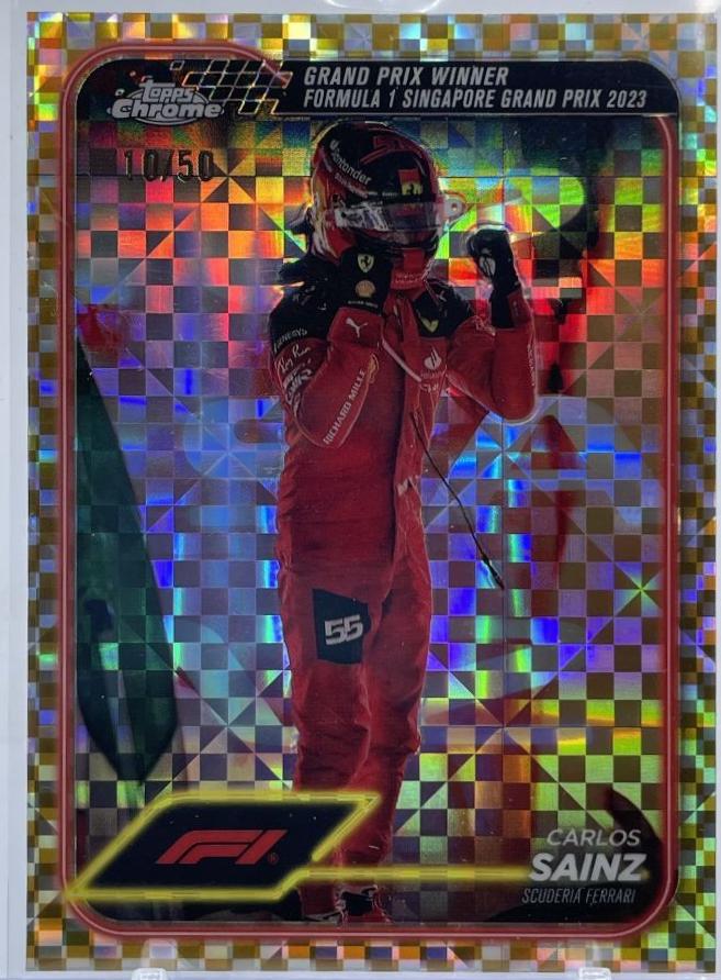 Carlos Sainz [Checker Flag Gold Refractor] #147