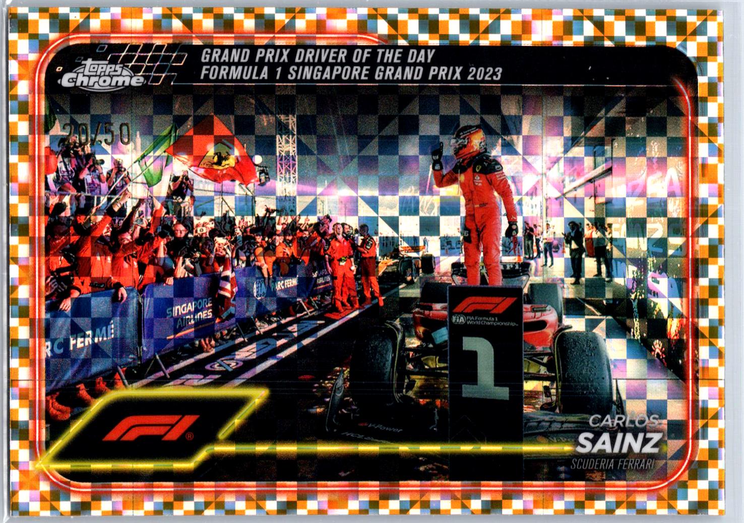 Carlos Sainz [Checker Flag Gold Refractor] #173