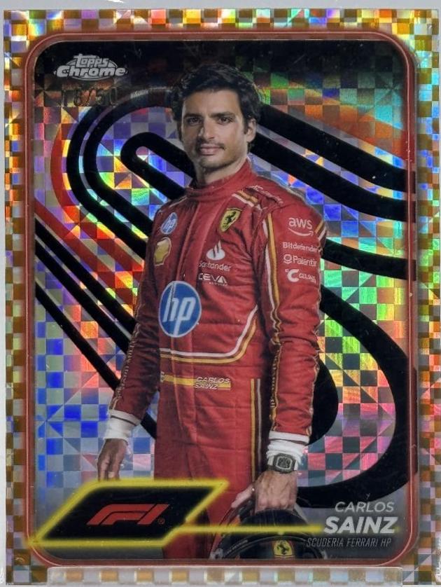 Carlos Sainz [Checker Flag Gold Refractor] #4