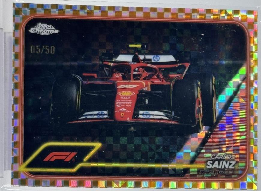 Carlos Sainz [Checker Flag Gold Refractor] #76