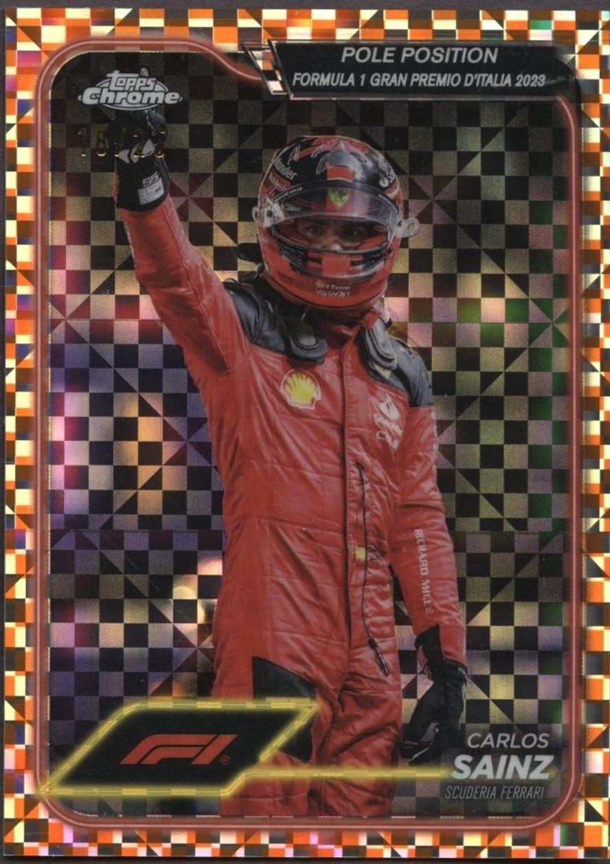 Carlos Sainz [Checker Flag Orange Refractor] #157
