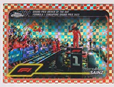 Carlos Sainz [Checker Flag Orange Refractor] #173