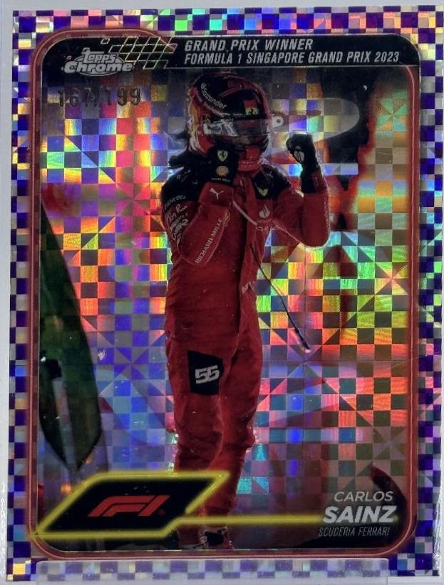Carlos Sainz [Checker Flag Purple Refractor] #147