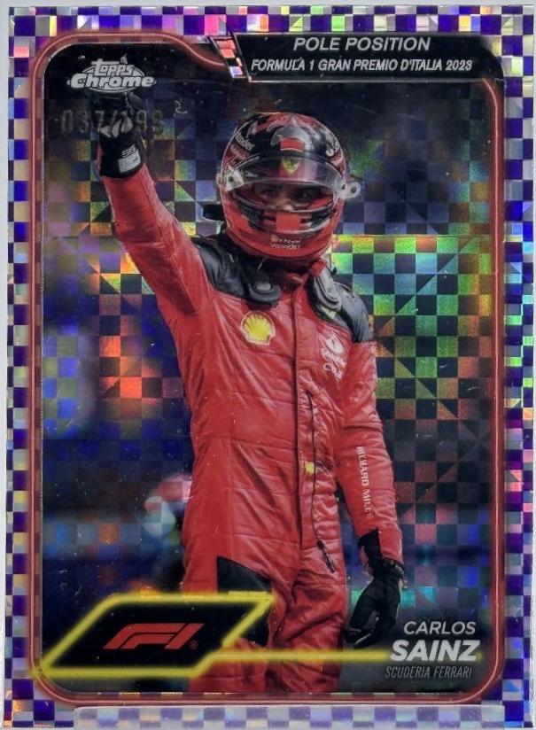 Carlos Sainz [Checker Flag Purple Refractor] #157