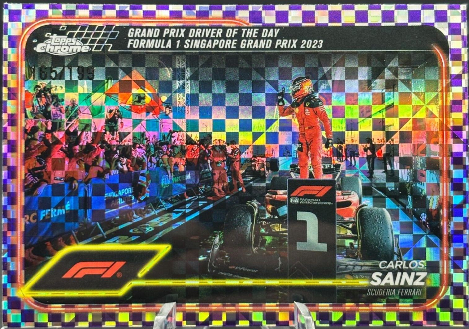 Carlos Sainz [Checker Flag Purple Refractor] #173
