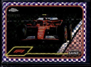 Carlos Sainz [Checker Flag Purple Refractor] #76