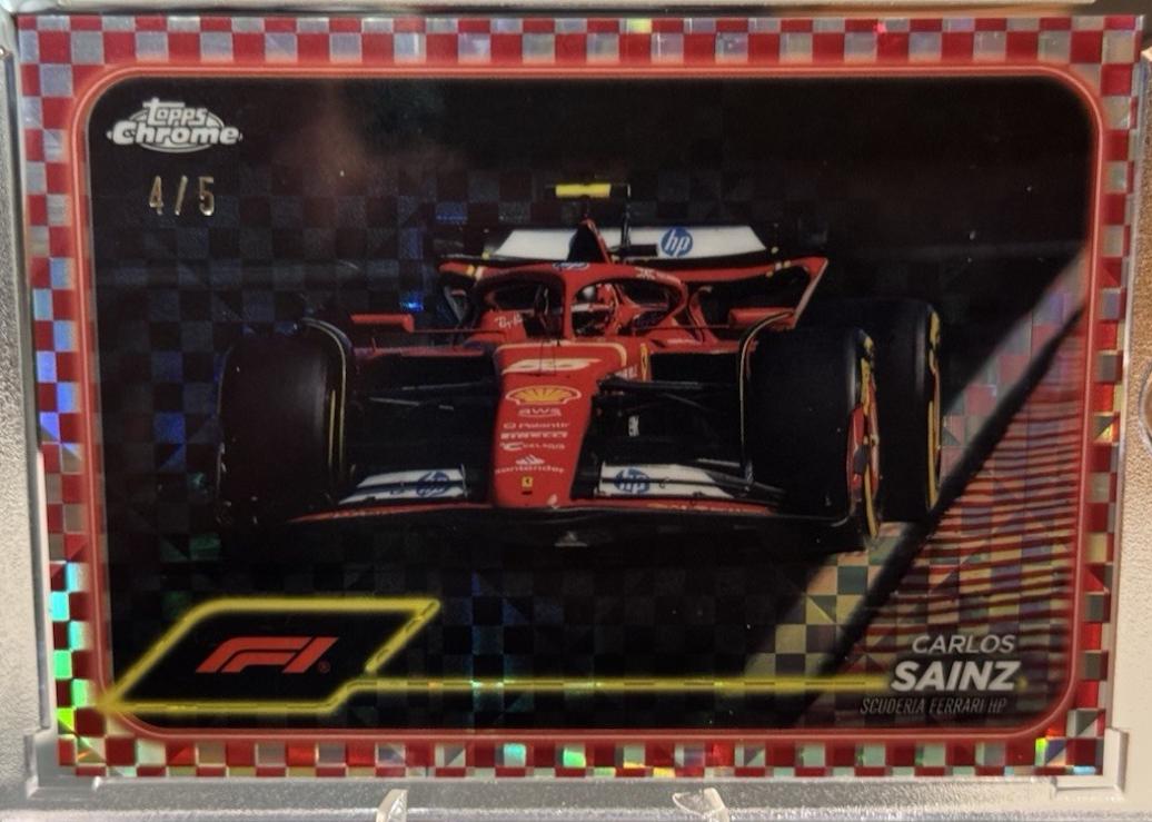 Carlos Sainz [Checker Flag Red Refractor] #76