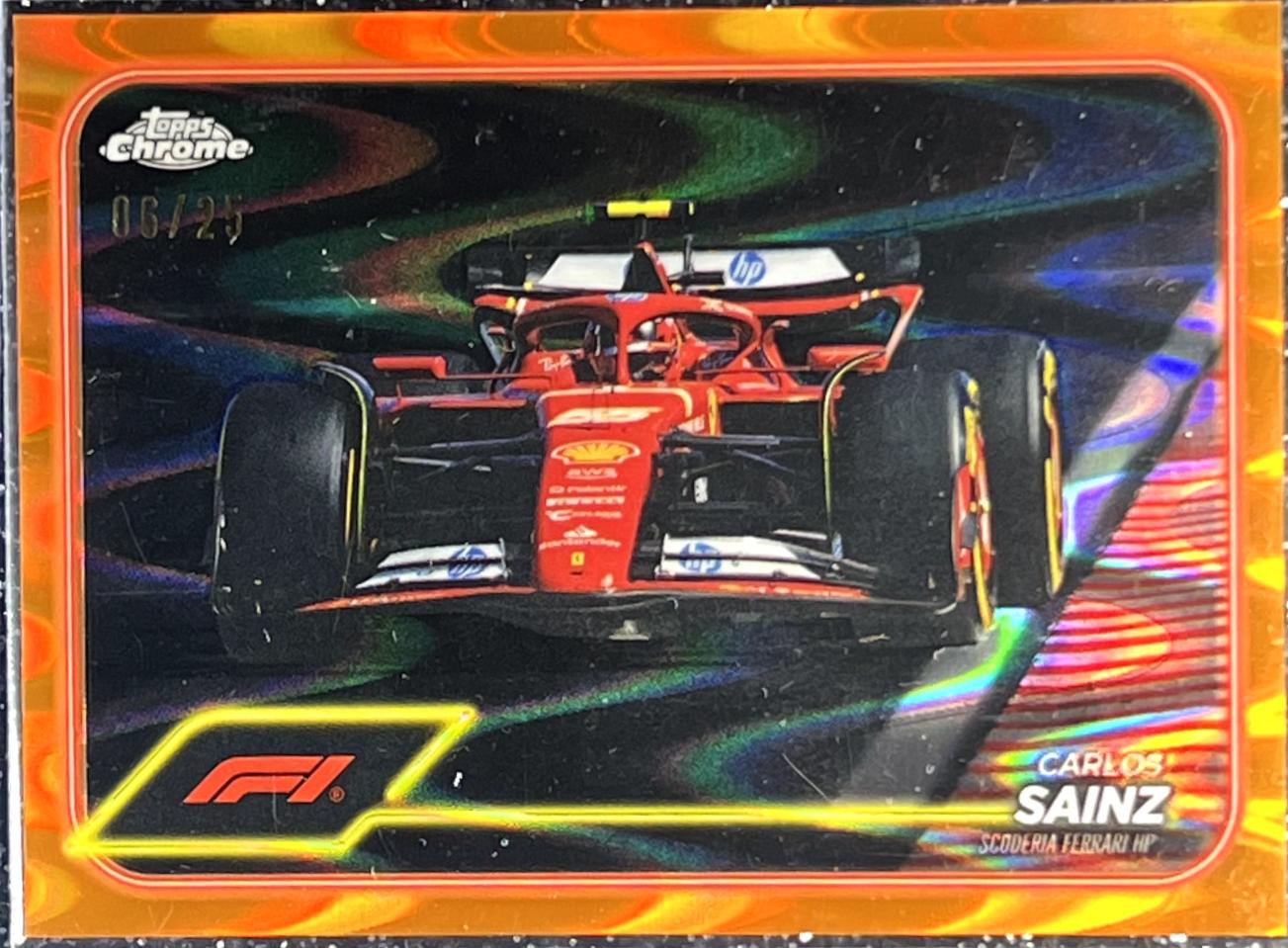 Carlos Sainz [Orange RayWave Refractor] #76