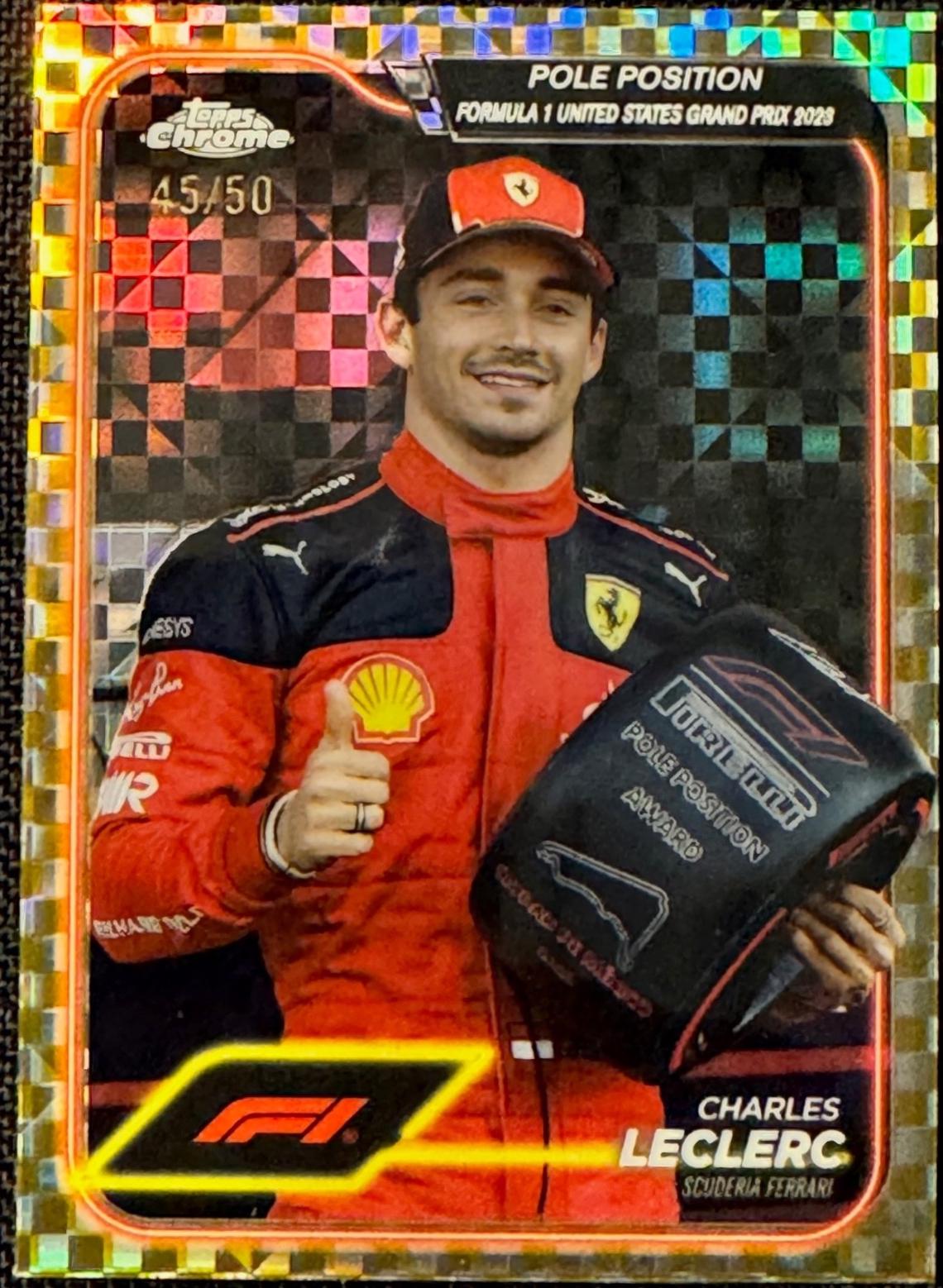 Charles Leclerc [Checker Flag Gold Refractor] #155