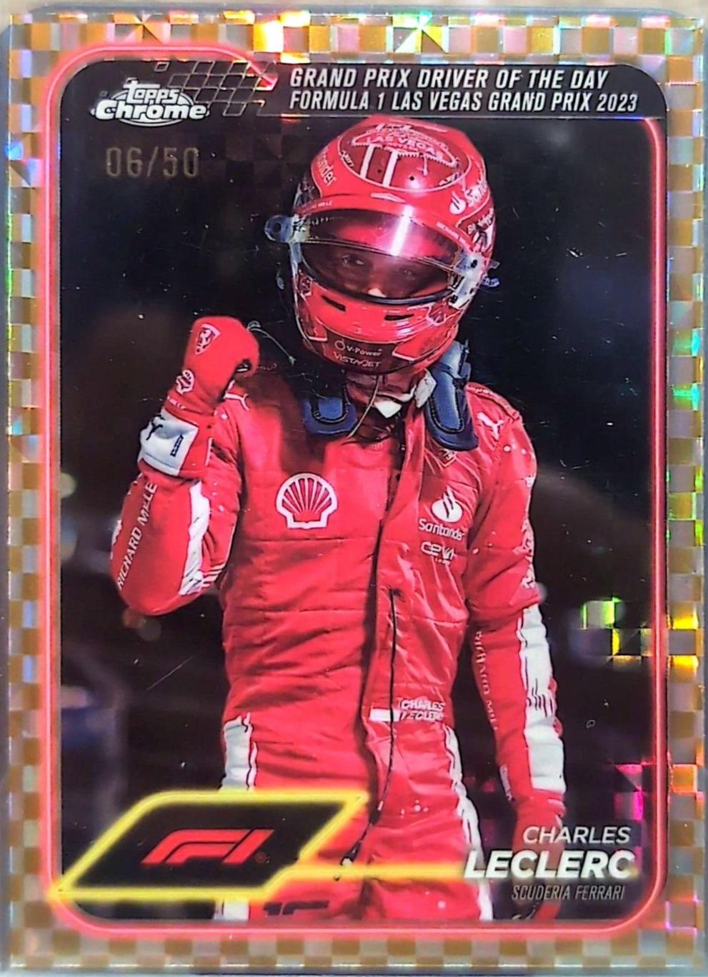 Charles Leclerc [Checker Flag Gold Refractor] #179